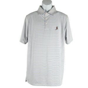 Draddy Sport Polo‎ Shirt Large Short Sleeve Winged Foot Golf Striped TP-3408